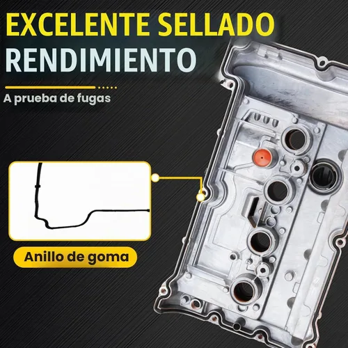 Vista 4 de Cubierta de válvula de aluminio compatible con BMW MINI Cooper S Paceman L4 1.6L 2007-2016 con piezas de motor N14 Turbo 11127646555 naranja