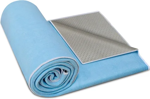 Vista 15 de Toalla de yoga caliente antideslizante, paquete de 2 toallas de yoga gruesas y suaves, absorbentes del sudor, con punto de agarre, 72 x 26 pulgadas