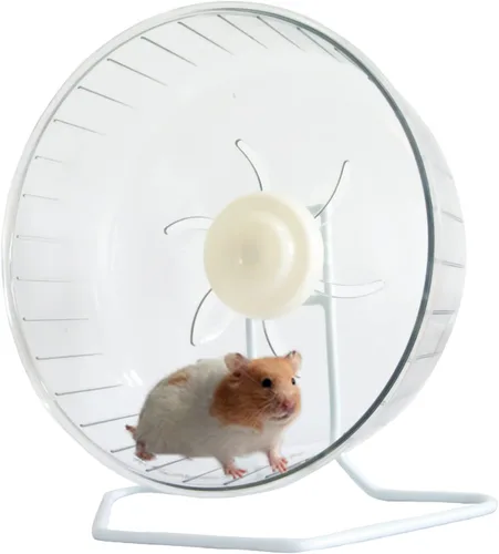 Vista 5 de Rueda de ejercicio silenciosa para hámster, accesorios de juguete para hámster de 6.3 pulgadas, corredor silencioso para animales pequeños