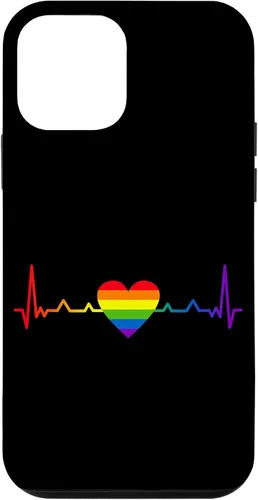 Vista 12 de iPhone 15 Rainbow Heartbeat LGBT Pride Month Gay Bi Trans Case