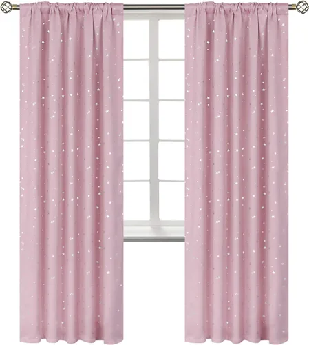 Vista 11 de BGment - Cortinas opacas para niños de 84 pulgadas de largo para dormitorio, cortinas con bolsillo para barra para oscurecer la habitación, cortinas