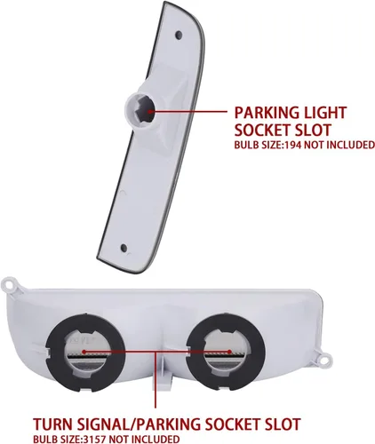 Vista 3 de Se adapta a luces de señal Jeep 97-01 XJ – Combo de luces intermitentes de parachoques ahumado + juego de lámparas de marcador lateral de esquina