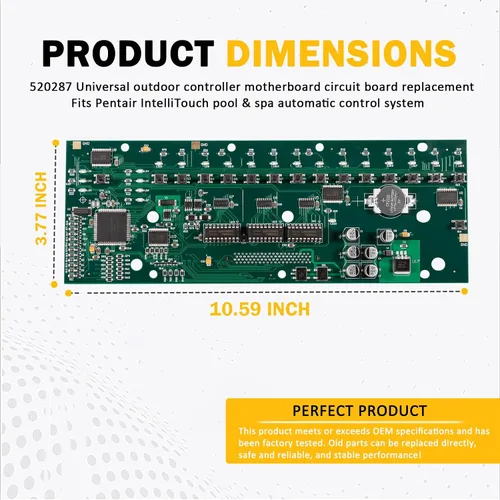 Vista 7 de 520287 Reemplazo universal de placa de circuito de placa base para controlador exterior, compatible con sistemas de control automático IntelliTouch