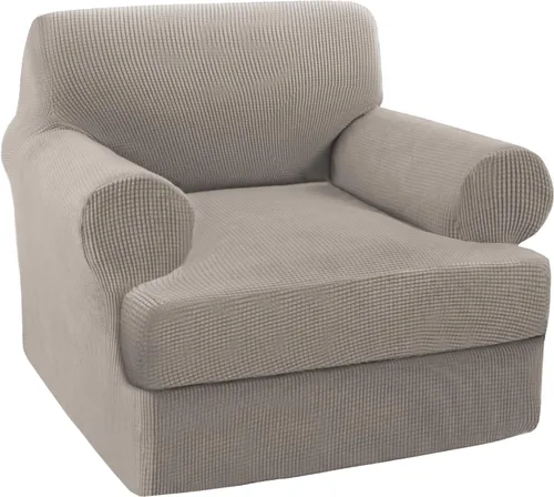 Vista 69 de Turquoize Funda para sillón con cojín en forma de T para sala de estar, funda elástica para sofá, funda suave para sillón, fundas de muebles