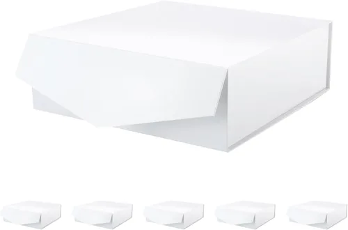 Vista 15 de Caja de regalo negra con tapa magnética para regalo Negro-9