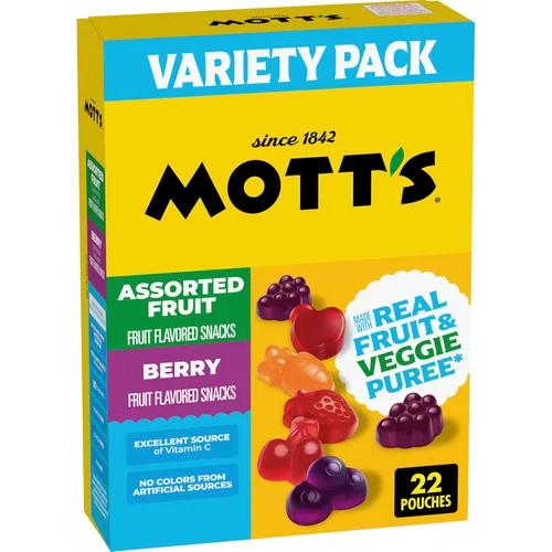 Vista 12 de Mott's Snacks con sabor a frutas, bayas, paquete familiar, sin gluten, 40 unidades (paquete de 2)