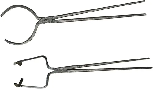 Vista 5 de Juego de pinzas de crisol de 55.1 lbs para fundir metal, herramientas de fundición de fundición, crisoles para verter y elevar, mandíbula de 6.7