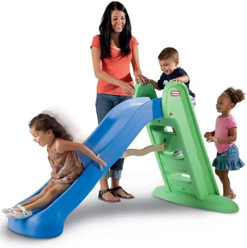 Vista 4 de Little Tikes Easy Store - Tobogán grande, azul/verde
