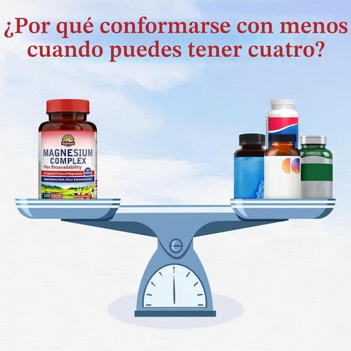 Vista 6 de Vitalitown Suplemento Complejo de Magnesio 500mg y Complejo de Vitamina C 1000mg