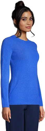 Vista 3 de Lands' End Suéter de cachemir con cuello redondo
