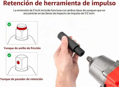 Vista 6 de TEKTON Juego de dados de impacto de pared delgada de 1/2 pulgada con estuche (6 piezas) SIF92400