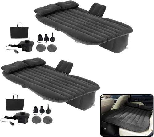 Vista 10 de VaygWay Colchón inflable de aire para automóvil – Cama de aire con kit de bomba – Asiento trasero – Cojín de cama inflable para vacaciones