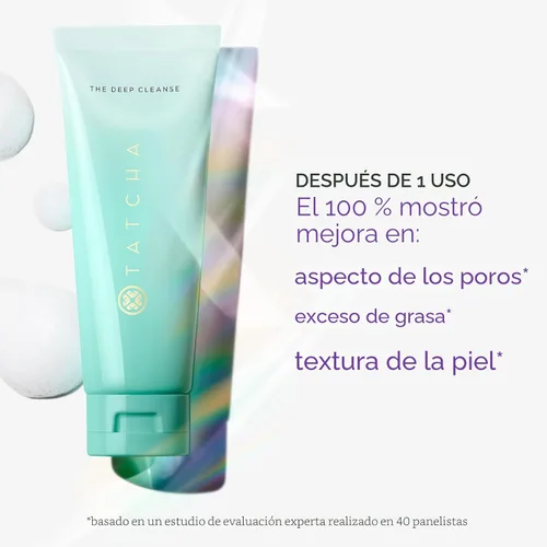 Vista 4 de TATCHA The Deep Cleanse Limpiador exfoliante profundo y suave, levanta la suciedad, minimiza el exceso de aceite, desatasca y aprieta los poros
