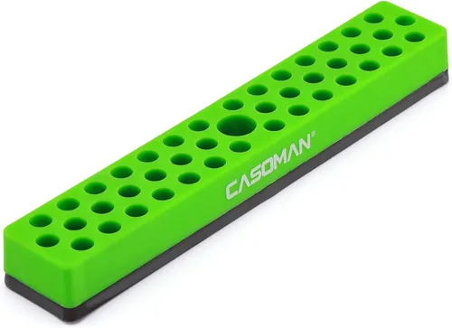 Vista 12 de CASOMAN 2 piezas 1/4" Organizador de brocas hexagonales con base magnética - Rojo, Organizador de 86 brocas con fuerte base magnética, Organizador
