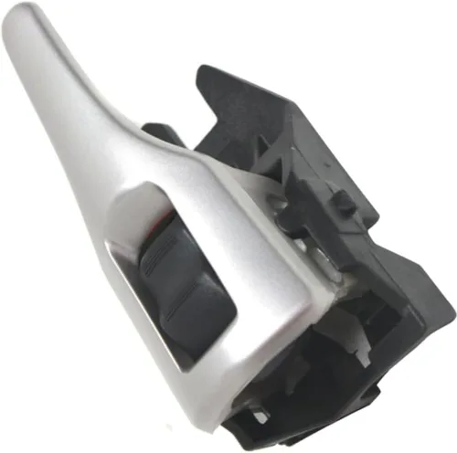 Vista 6 de Manija de puerta para Toyota Corolla 2009-2015 lado del pasajero Interior Delantera o trasera Palanca plateada con botón de bloqueo