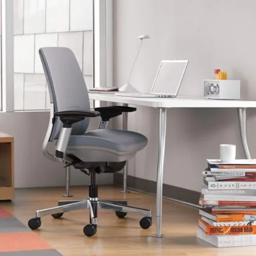 Vista 2 de Steelcase Silla ajustable Amia, tela roja