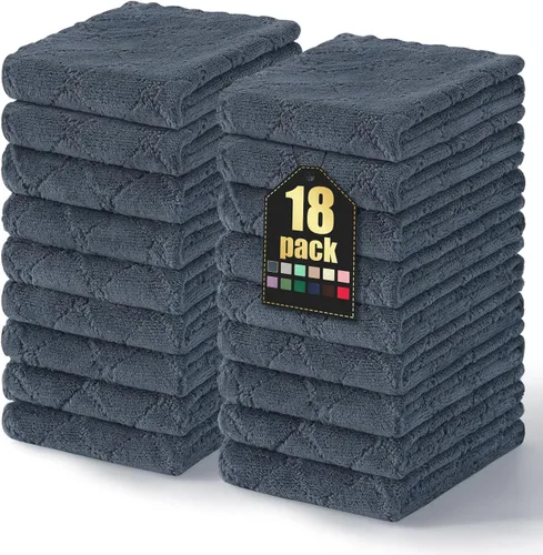 Vista 74 de Homaxy - Paquete de 12 trapos de cocina (13 x 19 pulgadas, marrón), de terciopelo coral supersuaves y absorbentes para lavar platos, paño