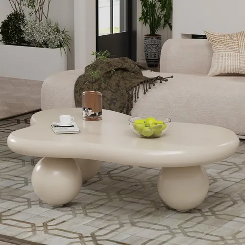 Vista 23 de Mesas de centro en forma de nube, mesa de centro irregular, mesa de centro con diseño moderno en forma de nube, mesas de centro para sala de estar