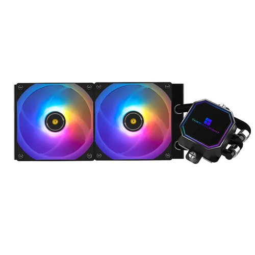 Vista 13 de Thermalright Frozen Prism 240 Enfriador de agua líquido negro para CPU con ventilador PWM de 4.724 in, especificación de fila fría negra de 240