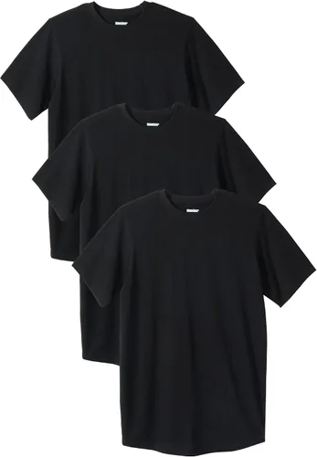 Vista 10 de KingSize Paquete de 3 camisetas de algodón con cuello redondo para hombre Surtido Básico (0499)