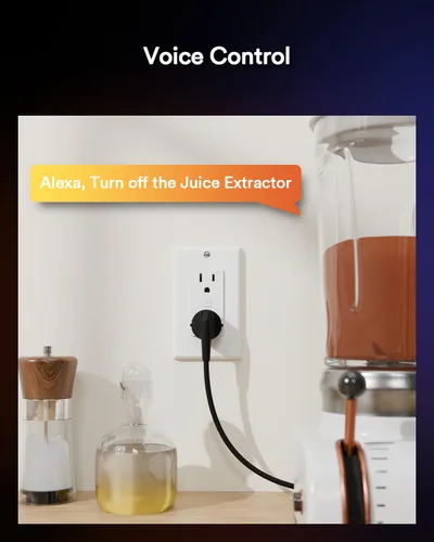 Vista 2 de iLintek - Enchufe eléctrico estándar inteligente, enchufe de pared inteligente que funciona con Alexa y Google Home, certificado ETL y FCC, WiFi