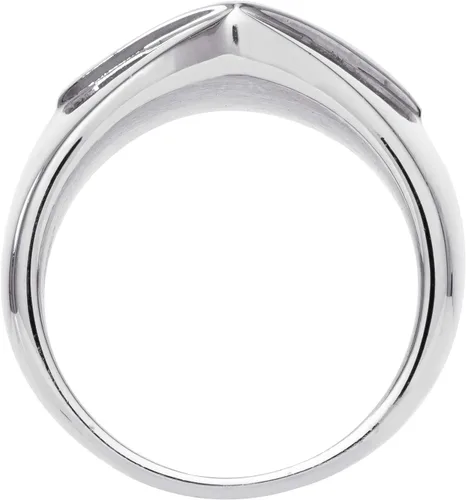 Vista 3 de DC Comics Anillo de acero inoxidable con logotipo de superhéroe de la Liga de la Justicia para hombre