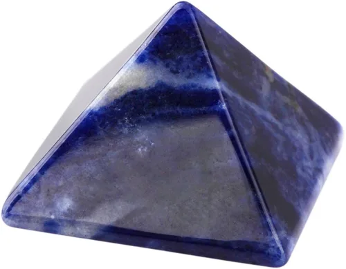 Vista 3 de SUNYIK Pirámide de piedra natural, generador de energía de punto de cristal curativo Reiki, decoración metafísica de cuarzo amatista, 1-1 1/8