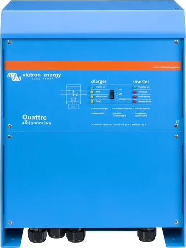 Vista 7 de Victron Energy Quattro - Inversor de onda sinusoidal pura de 5000 VA de 12 voltios y cargador de batería de 220 amperios