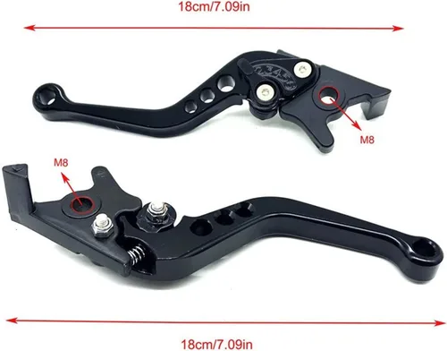 Vista 2 de Palancas Manillar para Yamaha FZ25 2017 2018 2019 Accesorios de motocicleta Palancas de embrague de freno corto Palancas de embrague de freno