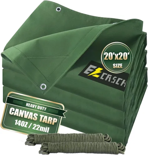 Vista 32 de Lonas de Lona de 5'x7' Pies de Servicio Pesado Impermeables con Ojales de Aluminio, Resistentes a los Rayos UV, Tela Multiusos de 22Mil, Hoja