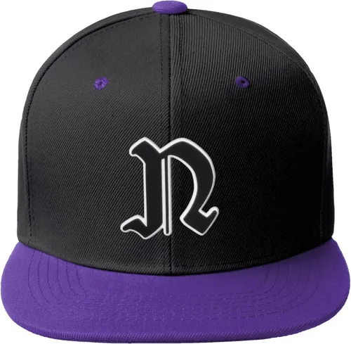 Vista 236 de Daxton Gorra clásica con visera de billete plano con letras del alfabeto inglés antiguo de la A a la Z