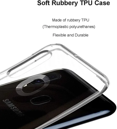 Vista 5 de Unov Funda compatible con Galaxy A10e Galaxy A20e funda transparente con diseño de TPU suave, absorción de golpes, patrón delgado en relieve