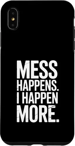 Vista 11 de Mess Happens I Happen More Funny Toddler Chaos Case for iPhone XR