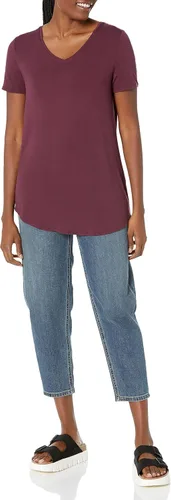 Vista 4 de Tienda Essentials Women's Relaxed-Fit Short-Sleeve V-Neck Tunic (Available in Plus Size), Multipacks