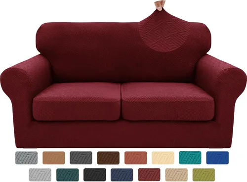 Vista 29 de XINEAGE Funda de diván para sofá en forma de L, fundas de sofá modular para mascotas, funda de asiento de sofá antideslizante lavable, fundas