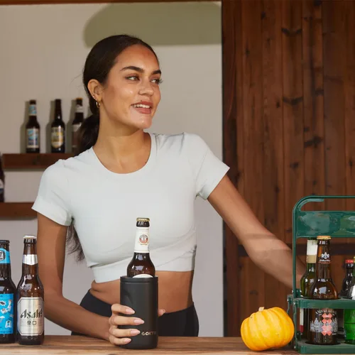 Vista 8 de COKTIK 4 en 1 enfriador de latas aislado, enfriador de latas delgadas de doble pared para latas de 12 oz regulares o delgadas y botellas de cerveza