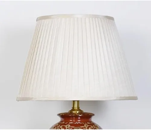 Vista 3 de Lamp for Desk Living Room Large Side Table Corner Lamp Retro Ceramic Table Lamp Modern Bedroom Bedside Lamp Desk Lamps for Home Office(Push Button