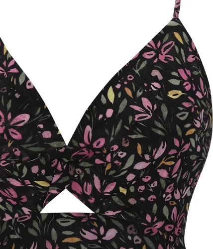 Vista 5 de ZAFUL Vestido largo de verano con tirantes delgados para mujer, diseño floral, con nudo frontal, sexy, cuello en V, sin espalda, para vacaciones