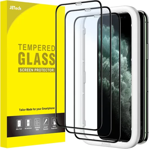 Vista 11 de JETech Protector de pantalla para iPhone SE 3/2, iPhone 8/7, negro, paquete de 3