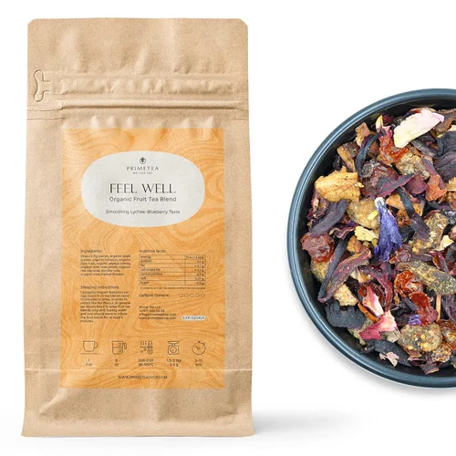Vista 22 de Prime Tea Grandma's Fruit Basket – Exquisita fruta tisana, hojas sueltas orgánicas de primera calidad, deliciosa mezcla de té de hierbas, natural