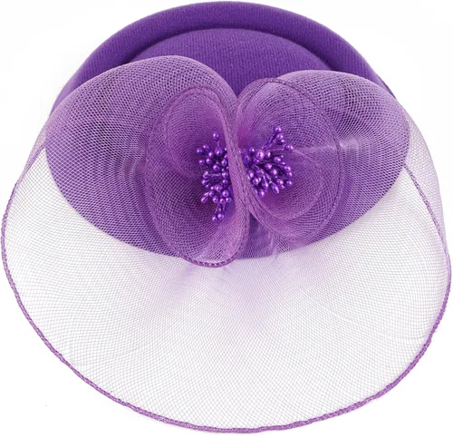 Vista 7 de Cizoe Sombreros de tocado para mujer, sombrero de pastillero de los años 20, 30, 50, vintage, pluma, boliche, velo, boda, té, fiesta, sombrero