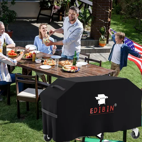 Vista 7 de Captiva Designs - Cubierta para parrilla de barbacoa de gas propano de 4 quemadores, ligera y duradera, resistente al agua, cubierta de 54 pulgadas