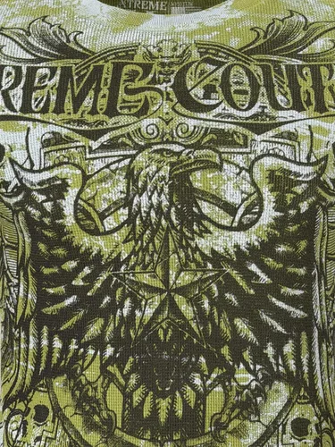 Vista 8 de Xtreme Couture by Affliction - Camisa térmica de manga larga para hombre Verde militar (Patrón)