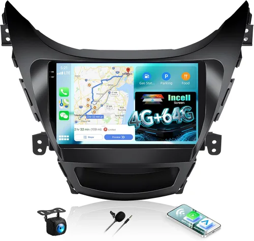 Vista 13 de SIXWIN 1G+32G Radio de Estéreo de Coche Android para Hyundai Elantra 2011 2012 2013 con Apple Carplay Inalámbrico Android Auto Bluetooth pantalla