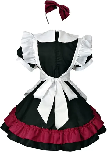 Vista 3 de MIASHUI Cosplay Costume Halloween Black Red Anime Cosplay Costume Costume Cat Girl Sexy Lolita Cute Soft Girl Halloween