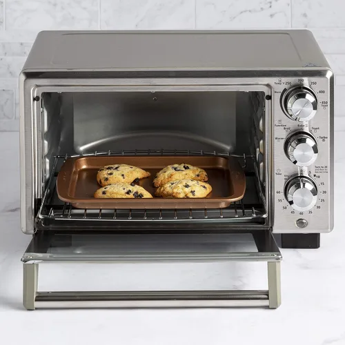Vista 11 de Ecolution Juego de 4 utensilios antiadherentes para horno tostador, acero al carbono, fácil de limpiar y perfecto para porciones individuales, cobre