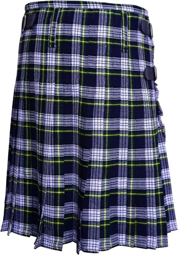 Vista 8 de KS - Kilt de 5 yardas para hombre, hecho de lana acrílica, 13 onzas, varios kilts de tartán gris