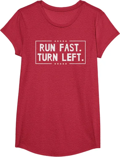 Vista 44 de Run Fast Turn Left - Camiseta para correr de pista y campo