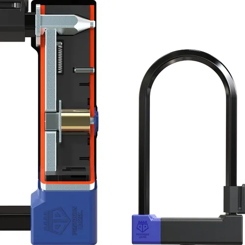 Vista 9 de PENTAGON Bike U Lock - Candado antirrobo patentado de alta resistencia ULock - Ultra ligero vendido seguro oro bicicleta seguridad D bloqueo