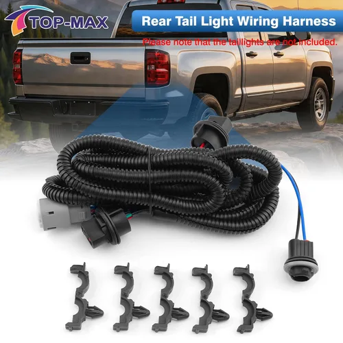 Vista 8 de TOP-MAX Arnés de repuesto para luz trasera derecha del pasajero para GMC Sierra 2016 2017 2018 2019, arnés de cableado impermeable sellado NBR